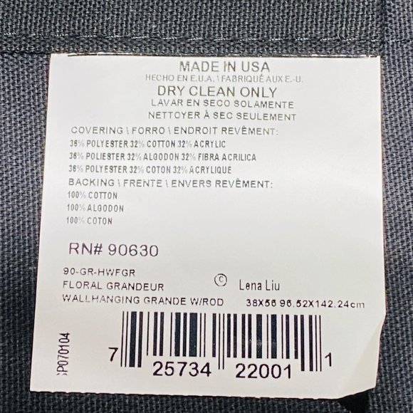 Floral Grandeur Urn Iris Daisy in Arch Grande Tapestry Wall Hanging Art Lena Liu - Picture 2 of 2